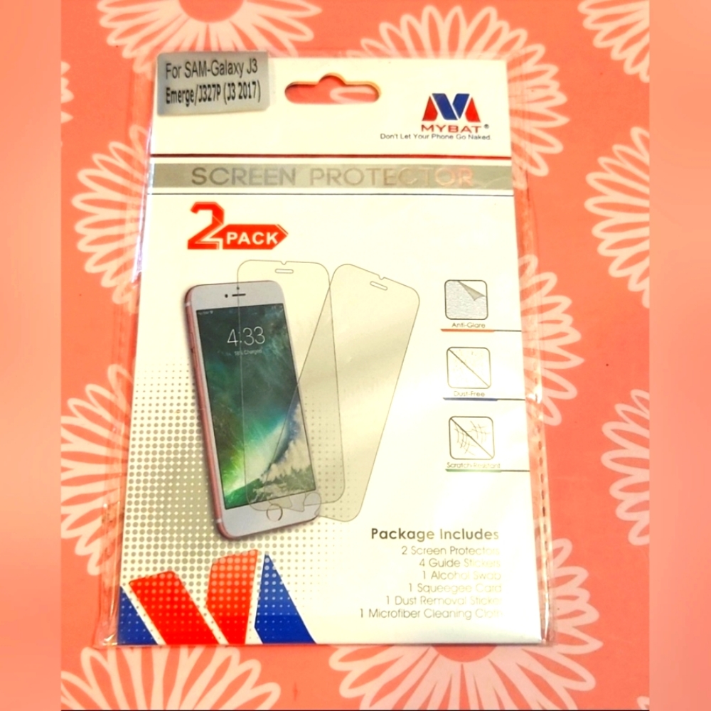 2 Pack of Screen Protectors- Samsung Galaxy J3